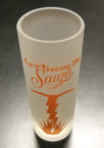 Sauza Let There Be Sauza Shot Glass Tall Style Gold Lightning Bolt Frosted Glass - £6.38 GBP