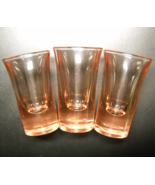 Flared Shot Glass Lot of Three Golden Amber Brown Color Flaired Style He... - £9.53 GBP