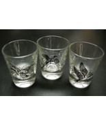 Game Bird Shot Glass Lot of Three Canvasback Ring Necked Pheasant Canada... - £10.37 GBP