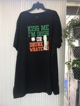 St Patrick Tee Men&#39;s Short Sleeve Black Kiss Me…T-Shirt XXL New!!! - $10.87