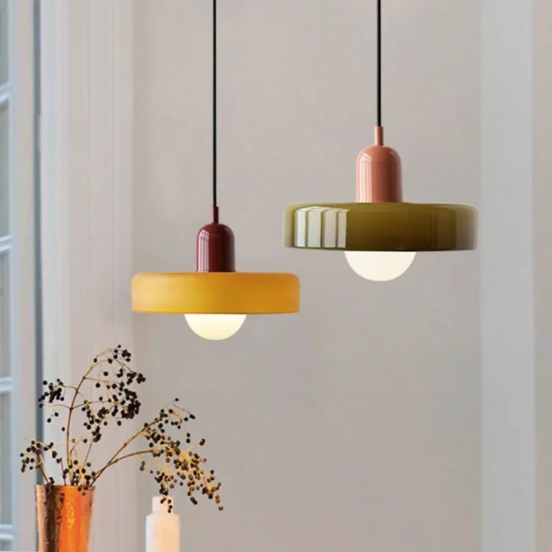 Nordic Striped Glass Pendant Light  Modern Chandelier For Dining Room Ki... - $37.82+