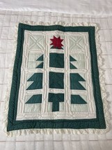 Christmas Tree Quilt Quilting Mini Wall Hanging Table Center Handmade VT... - £36.32 GBP