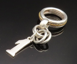 STEPHEN DWECK 925 Silver - Vintage Two Tone Rope Twist Charm Ring Sz 6 - RG24879 - £148.41 GBP