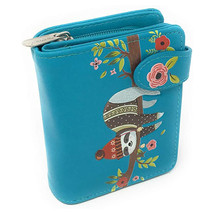 Shagwear Chillin Sloth Small Teal Zipper Wallet - £41.66 GBP