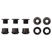 Set Of 5 Chainring Bolts For 1X Use, Dual Hex Fittings, Black - £44.66 GBP