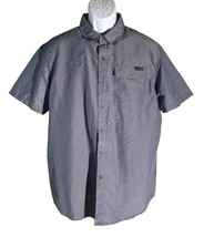 All Terrain Great Wrangler Short Sleeve Button Down Vented Shirt Gray Large - £8.64 GBP