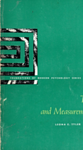 Tests and Measurements  by Leona E. Tyler - Paperback Book - £2.35 GBP