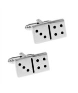 DOMINO CUFFLINKS Tile Game Player Fan Dominoes Dominos GIFT BAG Stainles... - $11.95