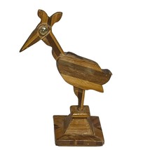 Vintage 1950&#39;s Handmade Wooden Bird Sculpture - $221.44 MXN