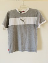 Puma Boys Large Gray and White T-Shirt - £11.36 GBP