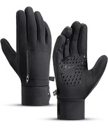 Gloves for Men/Women, Lining Velvet Gloves Zipper Pocket (Size:L) - £9.87 GBP