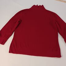 Designers Originals Women's Red Cotton Sweater Pullover Size Small image 2