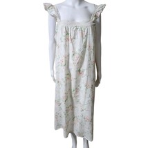 Laura Ashley (M) Lace Trim Floral Cotton Nightgown Dress Cottage Priaire Core - £18.74 GBP