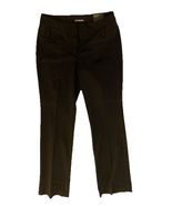 NWT Express Editor Wide Waistband Black Pin Stripe Pants Low Rise Flare ... - €32,55 EUR