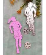 Girl Soccer Player Metal Cutting die Card Making Scrapbooking Craft Meta... - £7.84 GBP