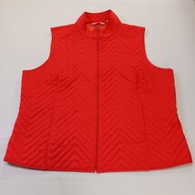 Orvis RN#70534 Women's Full Zip Orange Sleeveless Vest Pockets Size XL image 9