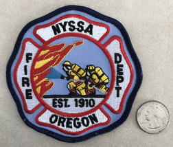 Nyssa Oregon Treasure Valley Fire Department Est 1910 Sew On Embroidered... - £31.46 GBP