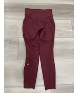 Lululemon Base Pace HR Tight 25” Burgundy Size 6 Nulux - $1,032.07 MXN