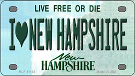 I Love New Hampshire Novelty Mini Metal License Plate Tag - £11.84 GBP