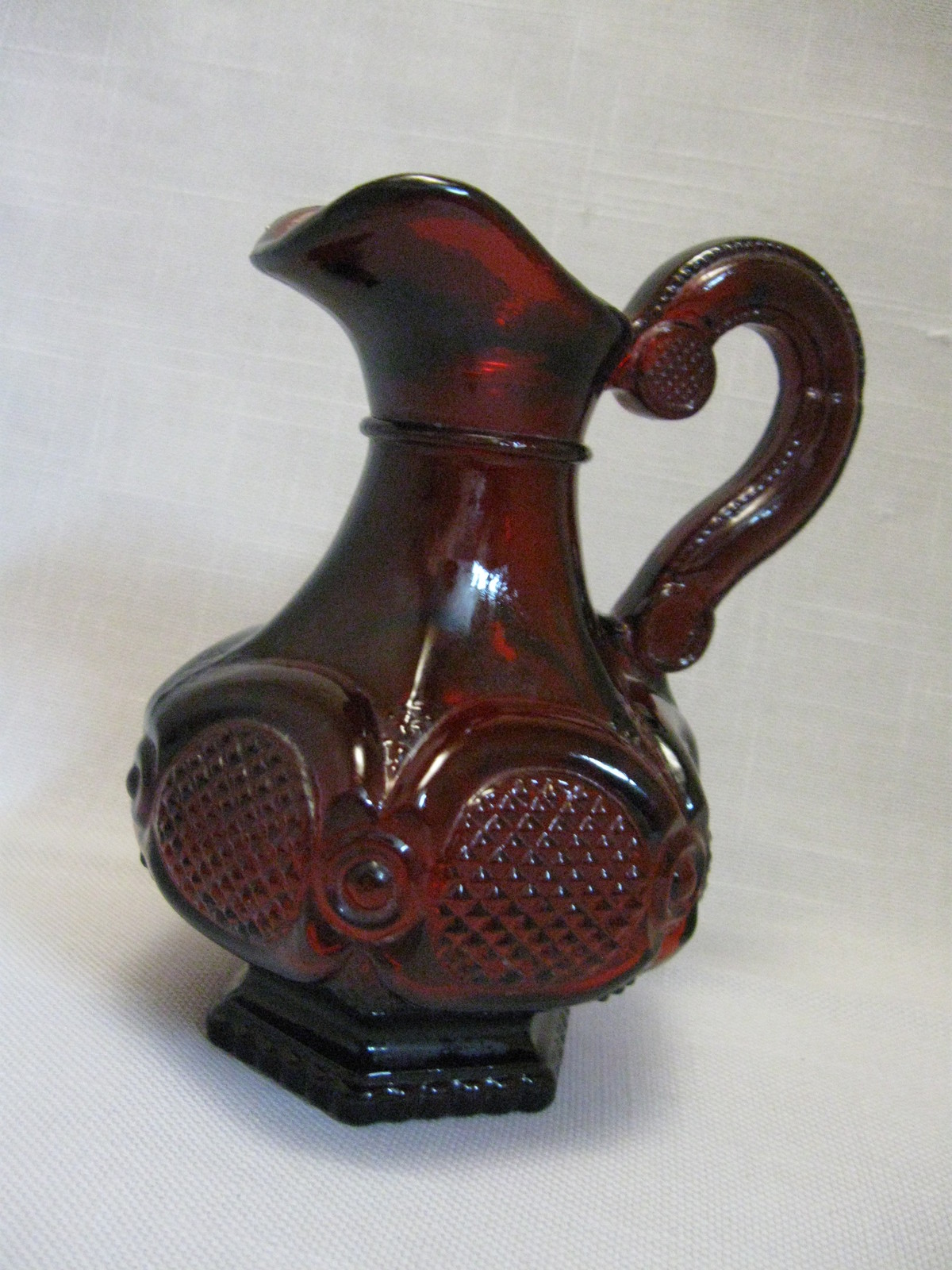Ruby Red Cap Cod Collection Cruet Oil Vinegar Decanter Avon 1876 - $7.95