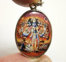 Vishvarupa universal form of Lord Vishnu Krishna Hindu amulet Om pendant necklac - £25.29 GBP