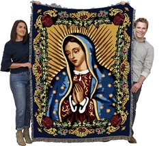 Virgin Mary Religious Gift Tapestry Throw Woven From Cotton - Made In The Usa - £61.74 GBP