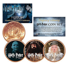 Harry Potter DEATHLY HALLOWS Colorized British Halfpenny 3-Coin Set (Set 6 of 6) - £7.56 GBP