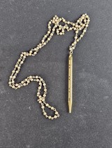 Vintage Gold Tone Bead Chain Mechanical Pencil, Works - £7.40 GBP