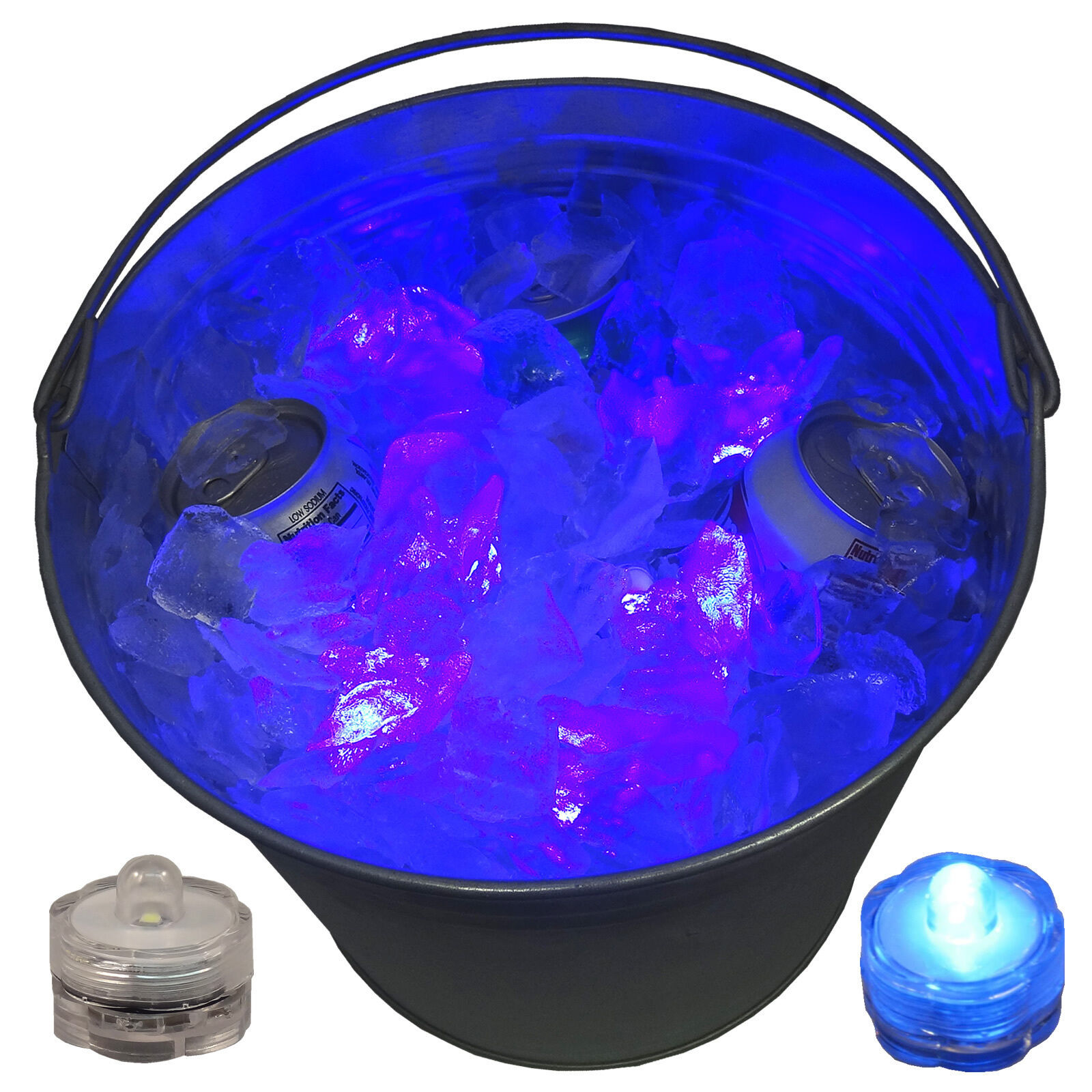 Primary image for Mardi Gras Fat Tuesday Party LED Submersible Beverage Ice Bucket Lights 24 Blue