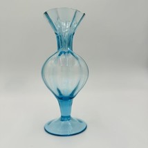 Bud Vase Napoleone Martinuzzi in the Manner of Blown Glass Blue Aqua Decor - $55.17