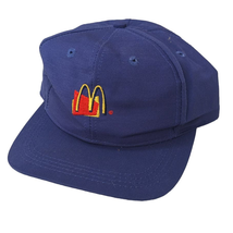 Mcdonalds Employee Adjustable Snapback Hat Baseball Cap Vintage 90s Crest - £13.43 GBP
