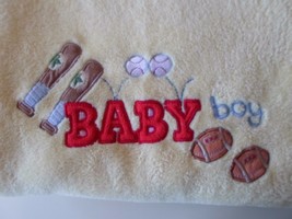 NORTHPOINT Baseball Football YELLOW Plush BABY BOY  Blanket - $15.63