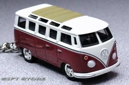 Rare Key Chain Red Vw Samba Transporter Bus Volkswagen Custom Ltd Great Gift - £39.03 GBP