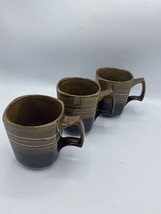 Gourmet Expressions CANYON TRAIL Coffee Mug Brown 4&quot; Set of 3 Three Exce... - £18.56 GBP