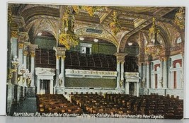 Harrisburg Pa The Senate Chamber Showing Gallery in New Capitol Postcard K5 - £6.28 GBP