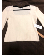 NWT  REFORMATION MILLER RIBBED CASHMERE LONG BELL SLEEVE SWEATER  LARGE - £62.75 GBP