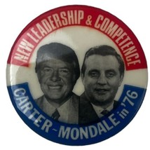 1976 Jimmy Carter Walter Mondale Jugate Pinback Button Presidential Elec... - $9.50