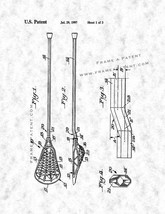 Lacrosse Stick Patent Print - Gunmetal - $7.95+