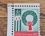 US Stamp Christmas 1962 Wreath 4c Used - $0.94