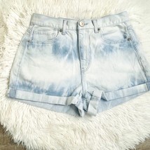 AEO Light Blue Mom Jean Shorts Tie-dye Rolled Size 6 - £21.95 GBP