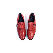 $495 ALEXANDER WANG Shoes Women’s Size 7.5 Red Leather Flats &#39;Ruby&#39; Monk... - £145.33 GBP