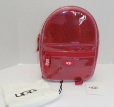 UGG Dannie II Mini Backpack Clear Samba Red Womens Bag Sherpa New Plastic - £78.25 GBP