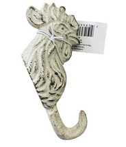 White  Rooster Cast Iron Kitchen Bathroom Wall Coat Towel Hook - $16.33