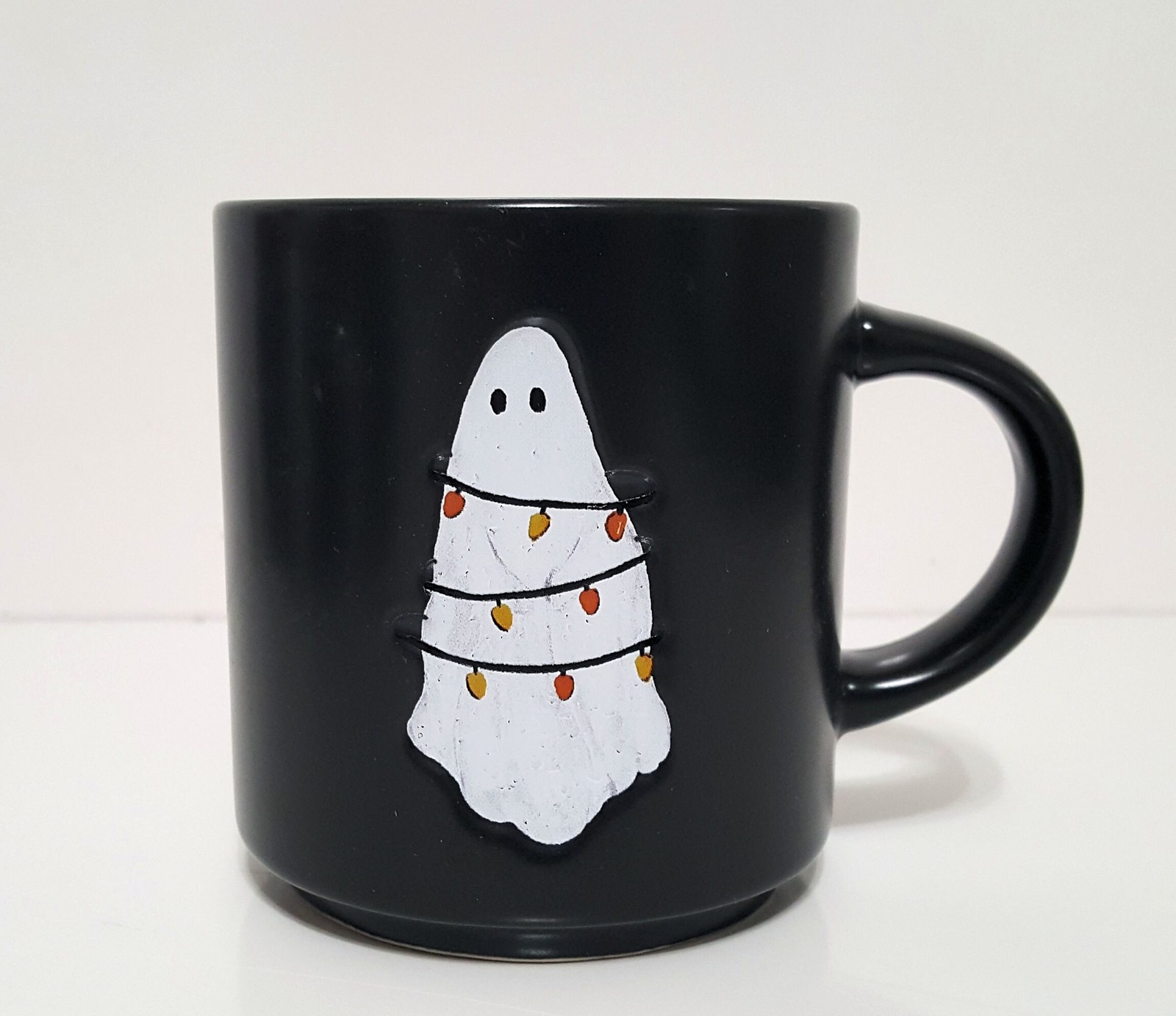 Primary image for NEW Pottery Barn Scary Squad Ghost Wrapped in Lights Mug 15 oz Stoneware