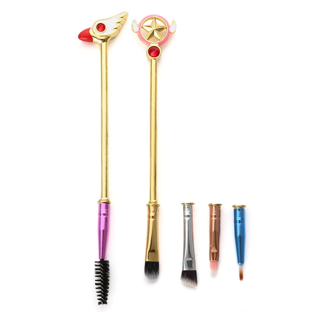 Cardcaptor Sakura Makeup Brushes Set  Design Rotate Replace Brush Head Eyeshadow - £25.38 GBP