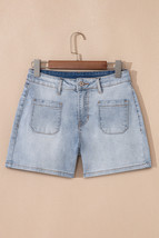 Beau Blue Light Wash High Rise Denim Shorts - $309.98 MXN