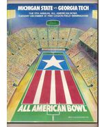 1985 All American Bowl Game Program Michigan State Georgia Tech - $98.95