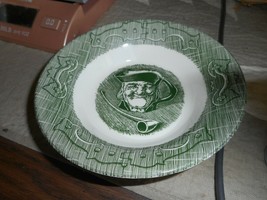 The Old Curiosity Shop Royal China Green Transferware Round Bowl 5 11/16... - £10.17 GBP
