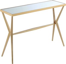 Saturn Console Table, Mirror, With Gold Frame, By Convenience Concepts. - $188.93