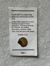 VINTAGE UNITED WAY PIN  with original paper backing  Great condition!!  See pics - £3.95 GBP